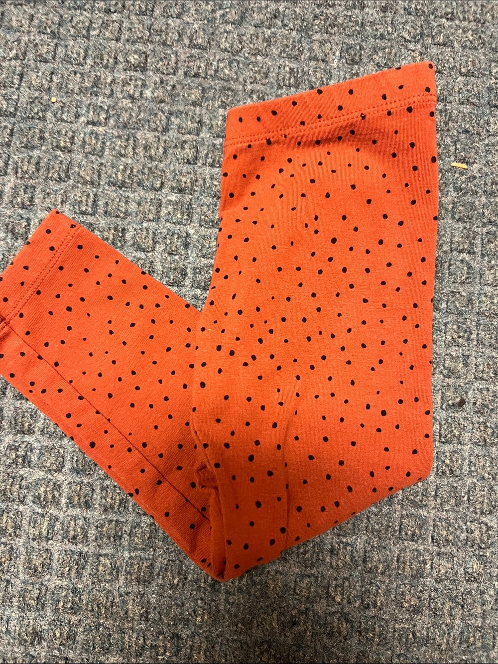 Tea Collection Orange with Black Dot Girls' Leggings